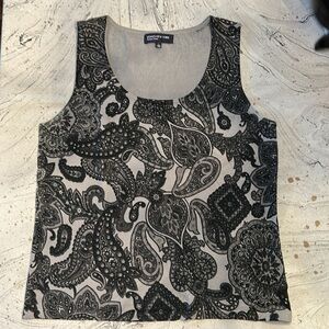 Jones New York Signature Paisley Print Sleeveless Top